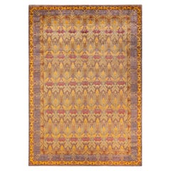 One-of-a-kind Hand Knotted Floral Arts & Crafts Beige Area Rug