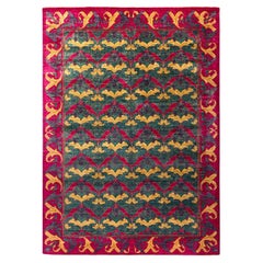 One-of-a-kind Hand Knotted Floral Arts & Crafts Purple Area Rug