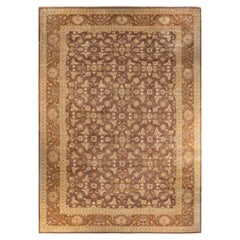 One-of-a-kind Hand Knotted Floral Eclectic Brown Area Rug