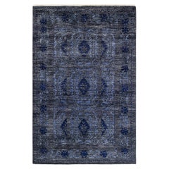 One-of-a-kind Hand Knotted Floral Eclectic Gray Area Rug