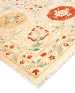 One-of-a-kind Hand Knotted Floral Eclectic Ivory Area Rug