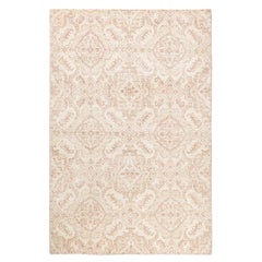 One-of-a-kind Hand Knotted Floral Eclectic Ivory Area Rug