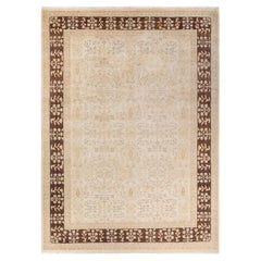 One-of-a-kind Hand Knotted Floral Eclectic Ivory Area Rug