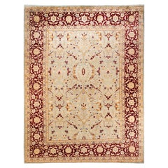 One-of-a-kind Hand Knotted Floral Eclectic Light Blue Area Rug