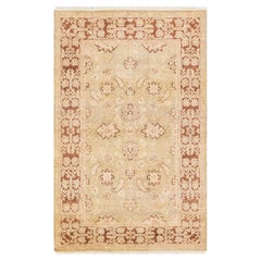 One-of-a-kind Hand Knotted Floral Eclectic Orange Area Rug