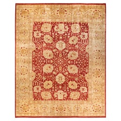 One-of-a-kind Hand Knotted  Floral Eclectic Red Area Rug