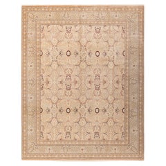 One-Of-A-Kind Hand Knotted Floral Mogul Beige Area Rug