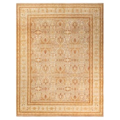 One-of-a-Kind Hand Knotted Floral Mogul Beige Area Rug