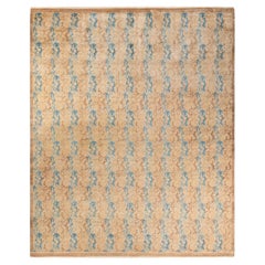 One-of-a-kind Hand Knotted Floral Mogul Brown Area Rug