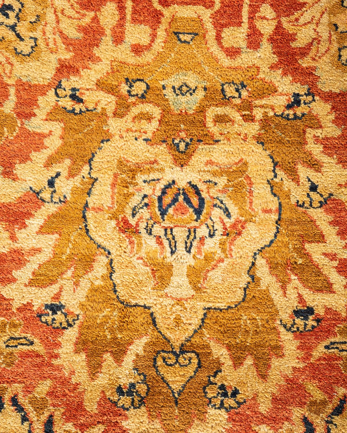 Pakistanais Tapis unique en son genre, noué à la main, à motifs floraux, Mogul, bleu clair en vente