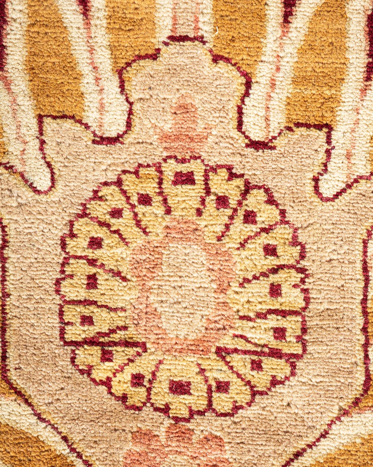 Tapis Mogul bleu clair à fleurs noué à la main, unique en son genre en vente 1