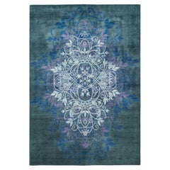 One-of-a-kind Hand Knotted Floral Suzani Green Area Rug One-of-a-kind Hand Knotted Floral Suzani Green Area Rug