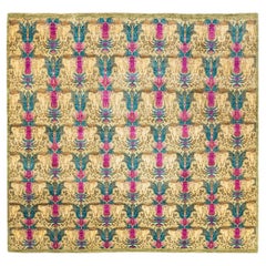 One-Of-A-Kind Hand Knotted Floral Suzani Green Area Rug 8
 1" x 8
 2"