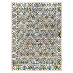 One-Of-A-Kind Hand Knotted Floral Suzani Ivory Area Rug 11' 10" x 15' 10"