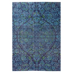 One-of-a-kind Hand Knotted Floral Suzani Purple Area Rug