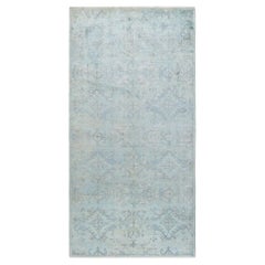 One-of-a-Kind Hand Knotted Floral Vibrance Light Blue Area Rug