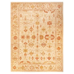 One-of-a-kind Hand Knotted Geometric Eclectic Ivory Area Rug
