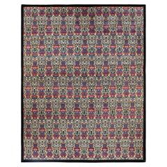 One-Of-A-Kind Hand Knotted Ikat Suzani Black Area Rug 11' 10" x 15' 3"