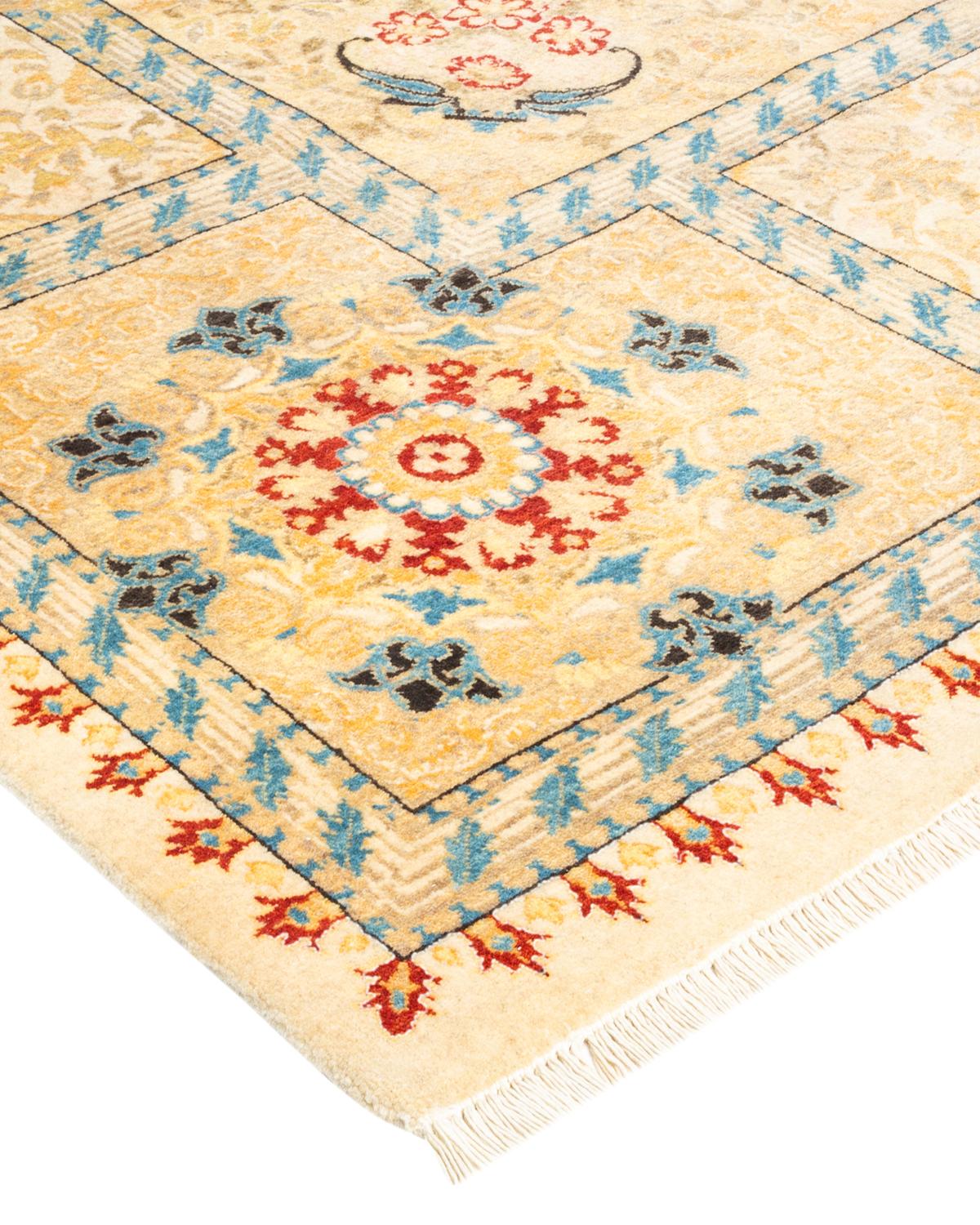 With understated palettes and allover designs, the rugs in the Mogul Collection will bring timeless sophistication to any room. Influenced by a spectrum of Turkish, Indian, and Persian designs, the artisans who handweave these wool rugs imbue