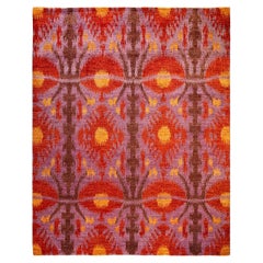 One-of-a-kind Hand Knotted Moroccan Modern Red Area Rug