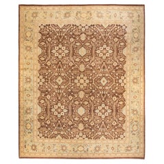One-of-a-kind Hand Knotted Oriental Eclectic Brown Area Rug