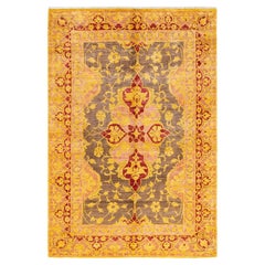 One-Of-A-Kind Hand Knotted Oriental Eclectic Brown Area Rug 6
 1" x 8
 10"