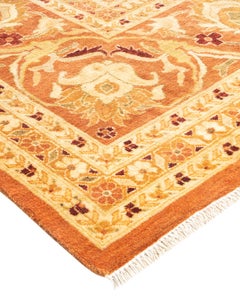 One-of-a-kind Hand Knotted Oriental Eclectic Brown Area Rug