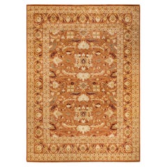 One-of-a-kind Hand Knotted Oriental Eclectic Brown Area Rug