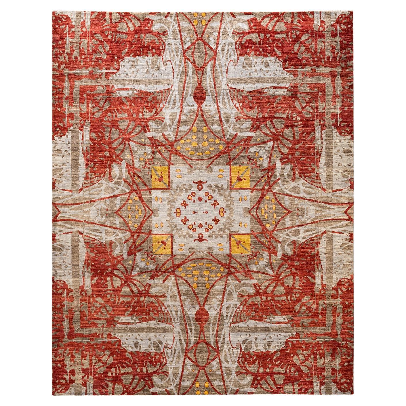 One-of-a-kind Hand Knotted Oriental Eclectic Gray Area Rug