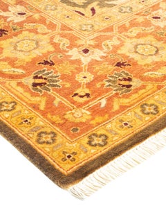 One-of-a-kind Hand Knotted Oriental Eclectic Green Area Rug