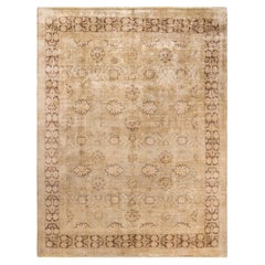 One-of-a-kind Hand Knotted Oriental Eclectic Green Area Rug