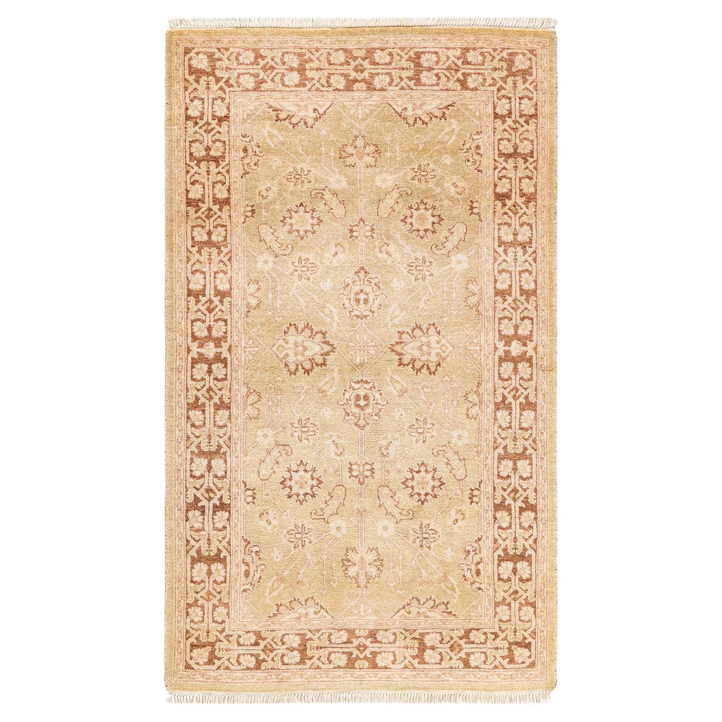 One-of-a-kind Hand Knotted Oriental Eclectic Ivory Area Rug