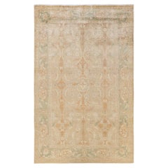 One-Of-A-Kind Hand Knotted Oriental Eclectic Ivory Area Rug