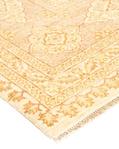 One-Of-A-Kind Hand Knotted Oriental Eclectic Ivory Area Rug 8' 2" x 10' 8"