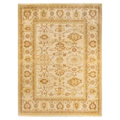 One-Of-A-Kind Hand Knotted Oriental Eclectic Ivory Area Rug