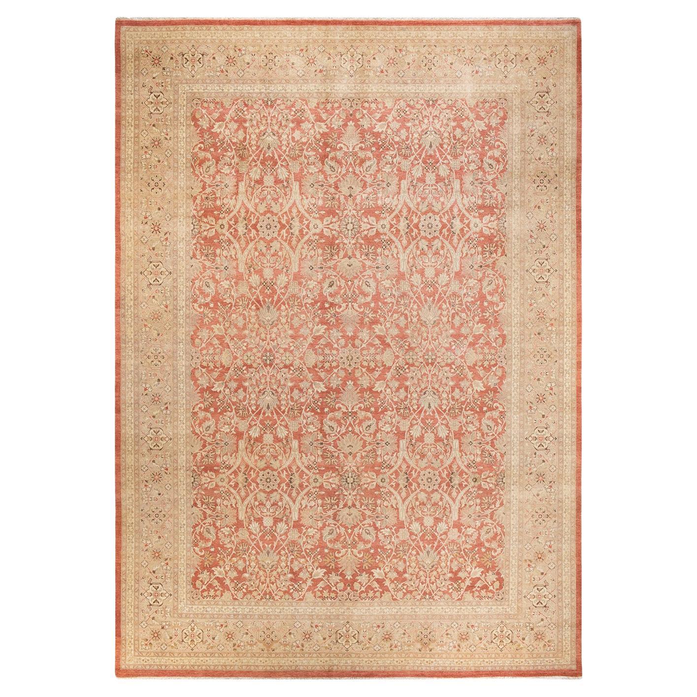 One-of-a-kind Hand Knotted Oriental Eclectic Purple Area Rug For Sale