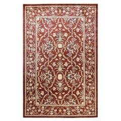 One-Of-A-Kind Hand Knotted Oriental Eclectic Red Area Rug 5' 9" x 8' 10"