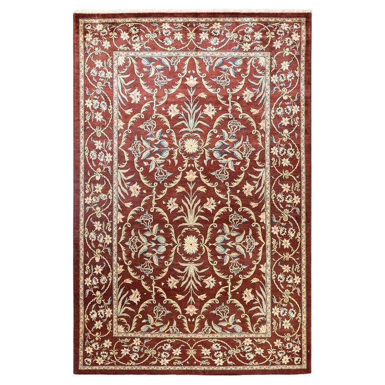 Eclectic Rug Red One-Of-A-Kind Hand Knotted Oriental Eclectic Red Area Rug 5' 9