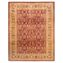 One-of-a-kind Hand Knotted Oriental Eclectic Red Area Rug