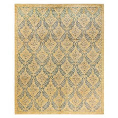 One-Of-A-Kind Hand Knotted Oriental Eclectic Yellow Area Rug