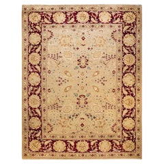 One-of-a-kind Hand Knotted Oriental Eclectic Yellow Area Rug
