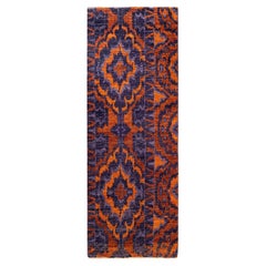 Handgeknüpfter, moderner lila Teppich im orientalischen Stil, Unikat