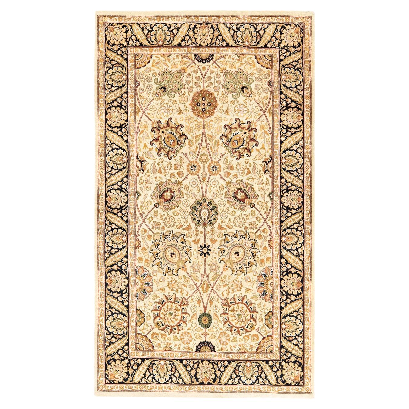 One-of-a-Kind Hand Knotted Oriental Mogul Beige Area Rug