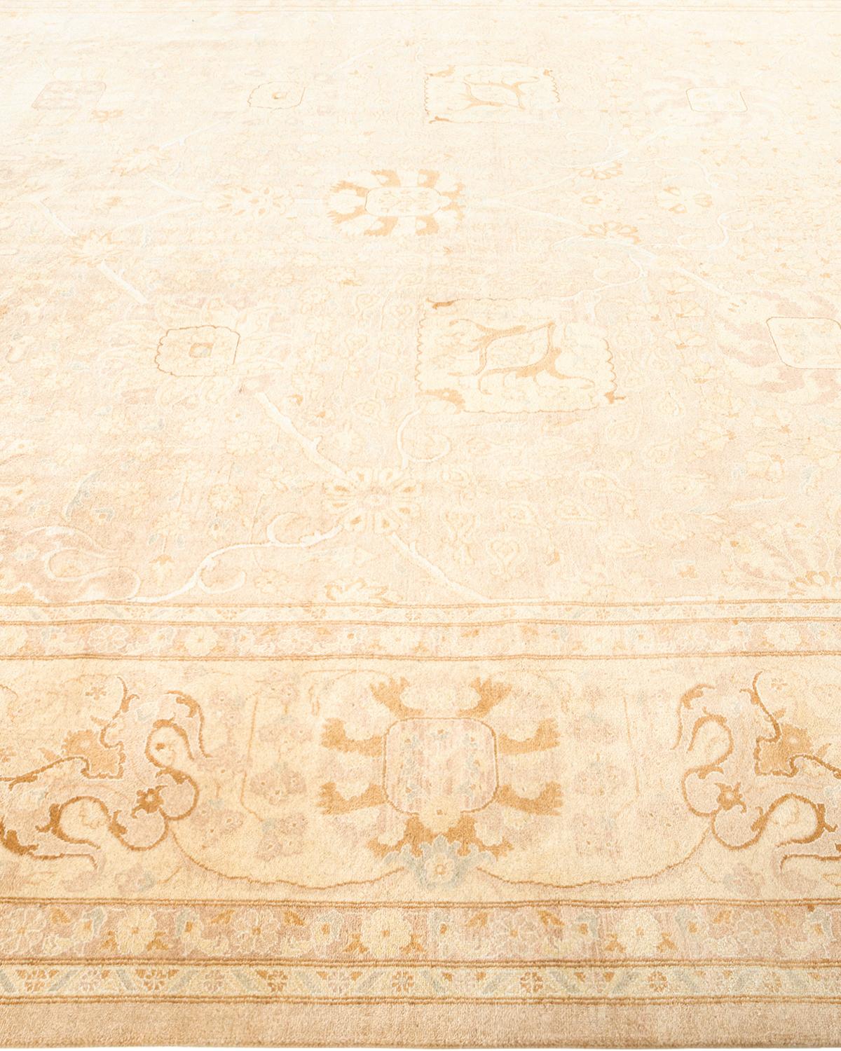 Tapis Oriental Mogul beige noué à la main, unique en son genre Neuf - En vente à Norwalk, CT