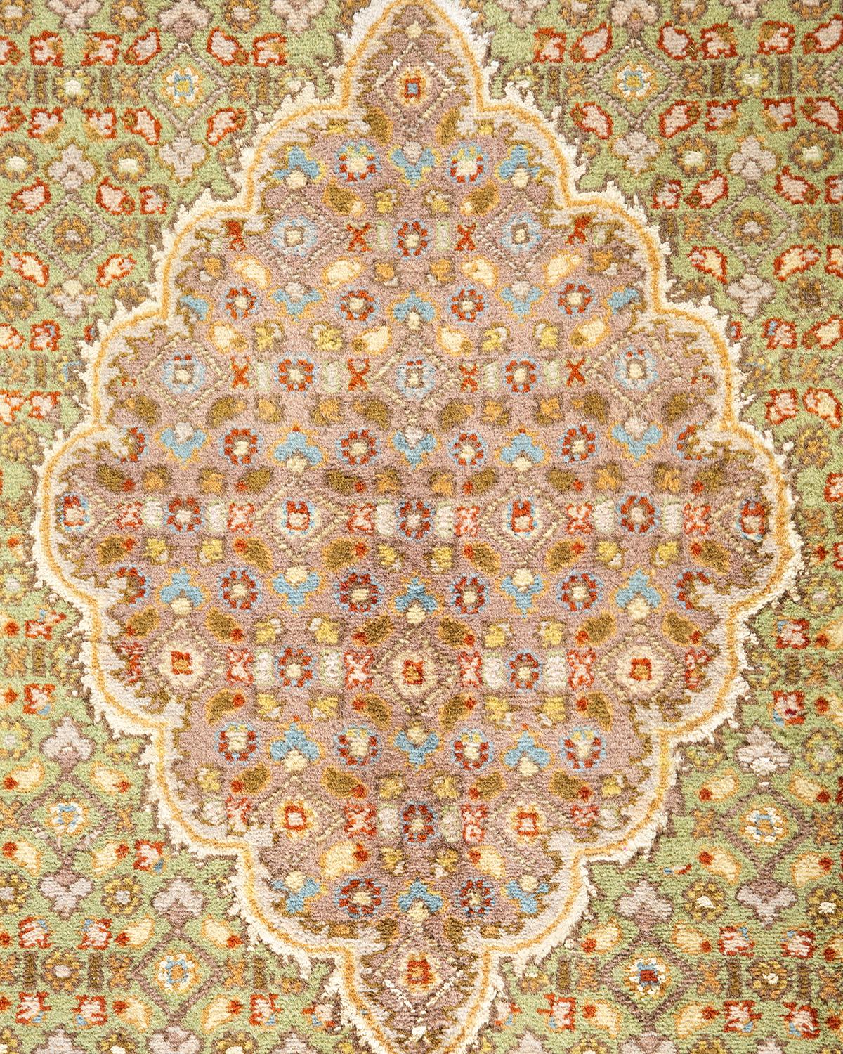 Pakistanais Tapis Oriental Mogul noir noué à la main, unique en son genre en vente