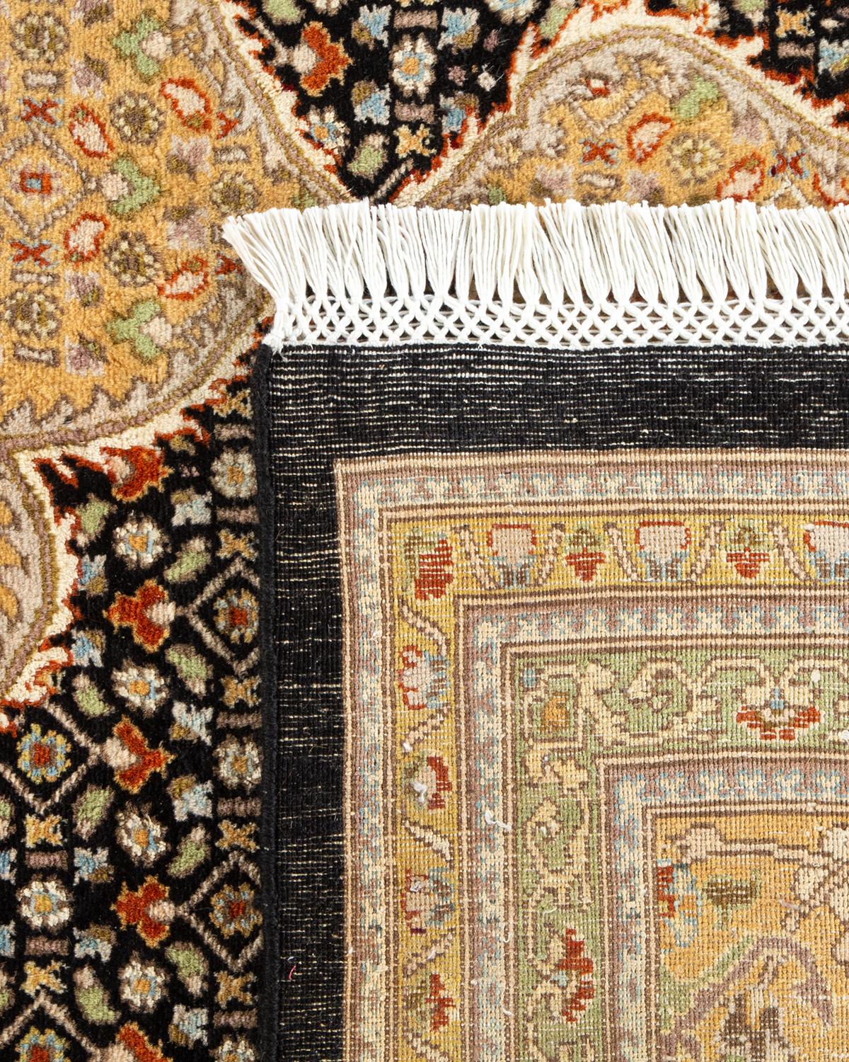 Tapis Oriental Mogul noir noué à la main, unique en son genre Neuf - En vente à Norwalk, CT
