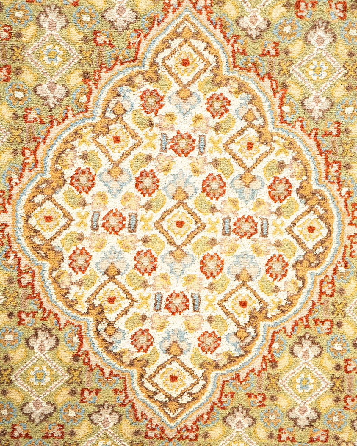 Pakistanais Tapis Oriental Mogul noir noué à la main, unique en son genre en vente