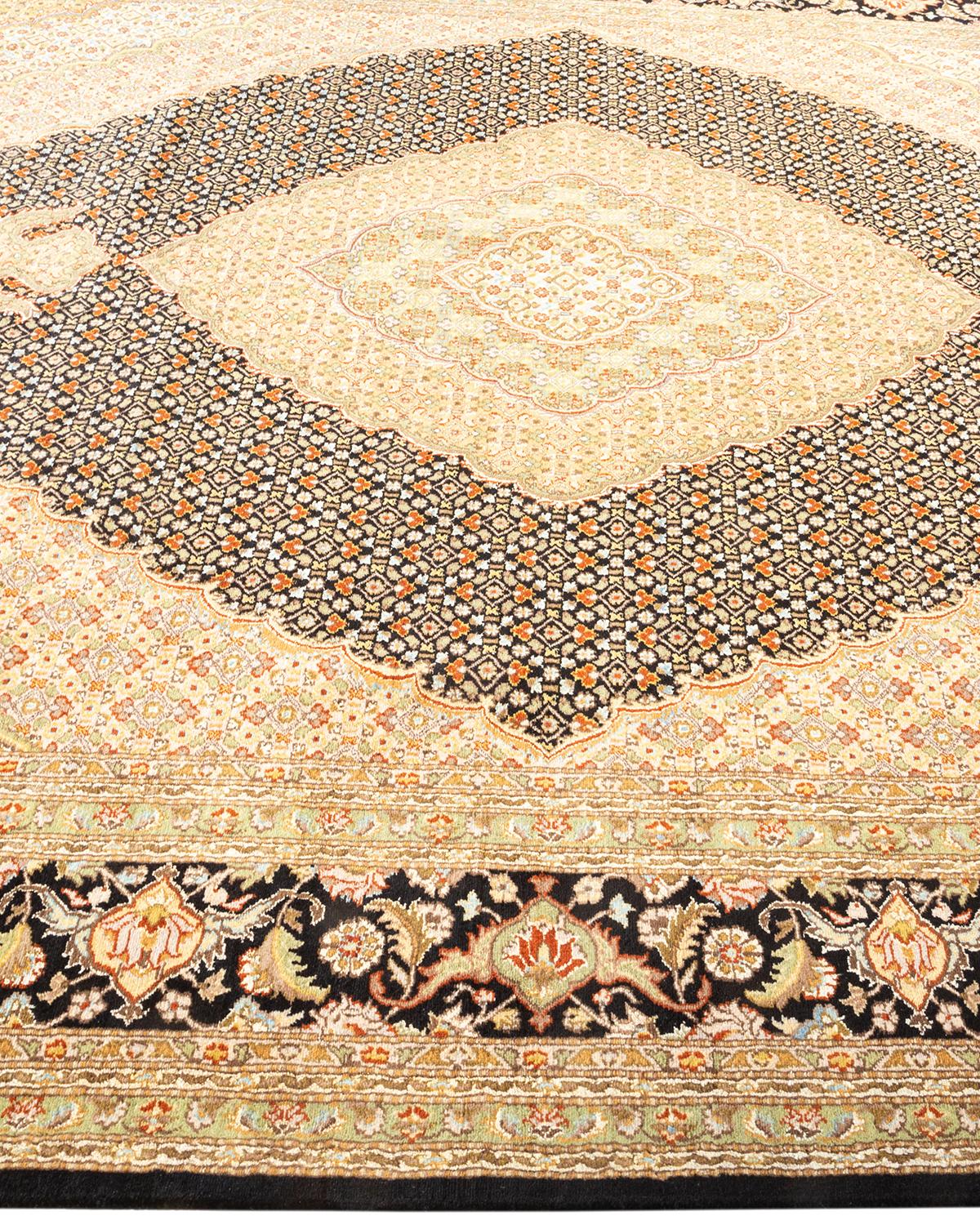 Tapis Oriental Mogul noir noué à la main, unique en son genre Neuf - En vente à Norwalk, CT