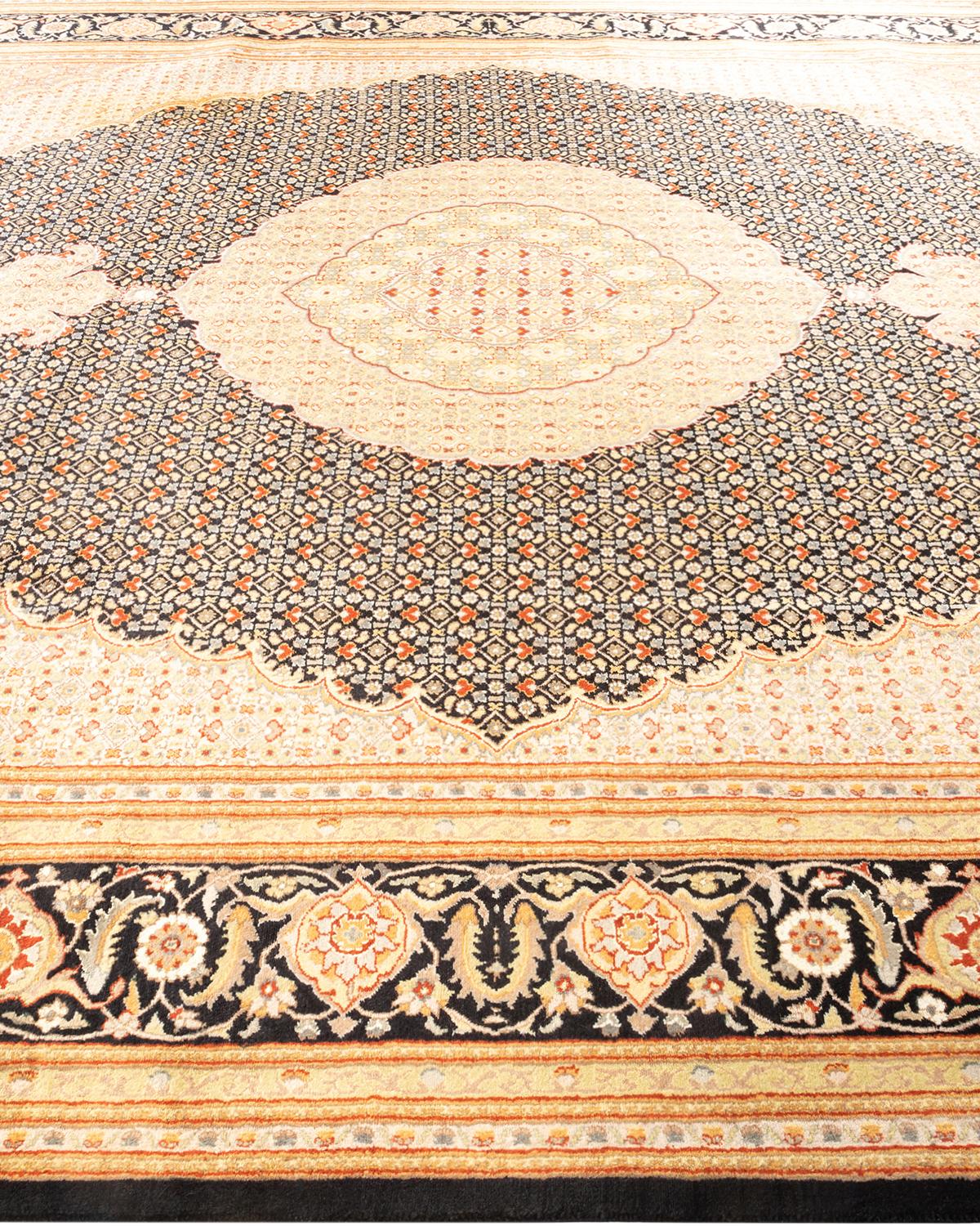 Tapis Oriental Mogul noir noué à la main, unique en son genre Neuf - En vente à Norwalk, CT