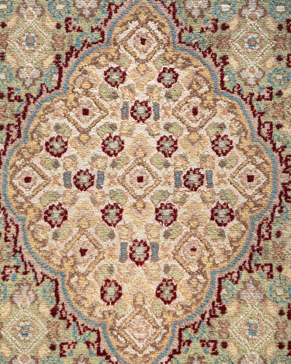 Handgeknüpfter orientalischer Mogul-Blauer Teppich, Unikat (Pakistanisch) im Angebot